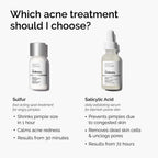 Comparison of Sulfur 10% Powder-to-Cream Concentrate and Salicylic Acid 2% Solution