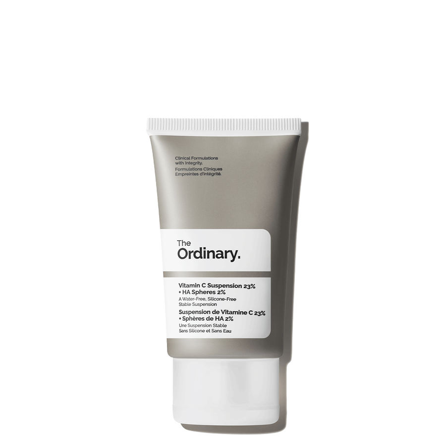 The Ordinary Vitamin C 23% Suspension + HA Spheres 2% pure L-Ascorbic Acid cream for brightening, uneven skin tone, and anti-aging
