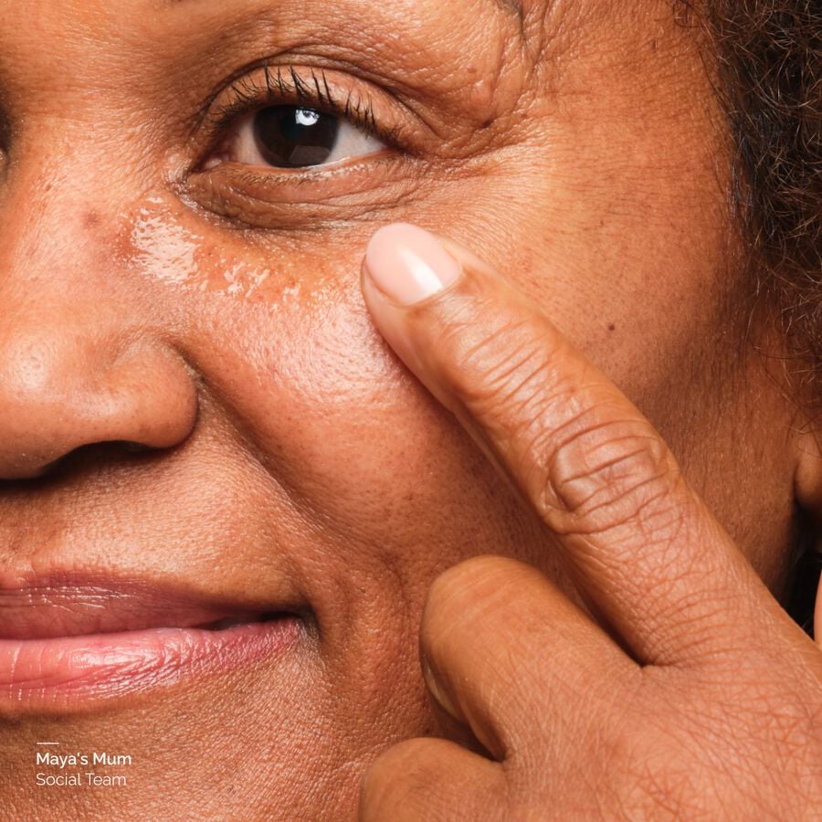Model applies Volufiline serum to undereyes